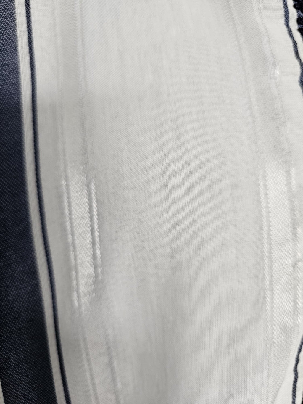 Moroccan Djellaba – White & Navy Stripes